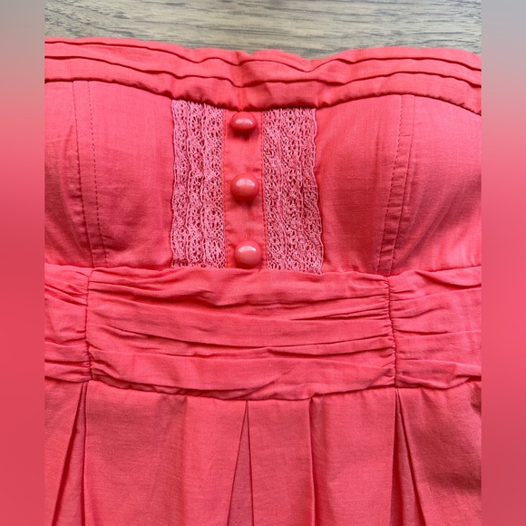 Dillards Jodi Kristopher Strapless Coral Dress Size 5 - Picture 5 of 11